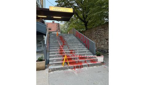 Vandali iznakazili stopnišče strojne fakultete