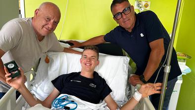 Dobre novice glede okrevanja kolesarja Jakoba Omrzela