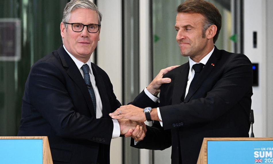 Macron in Starmer: Pripravljeni smo