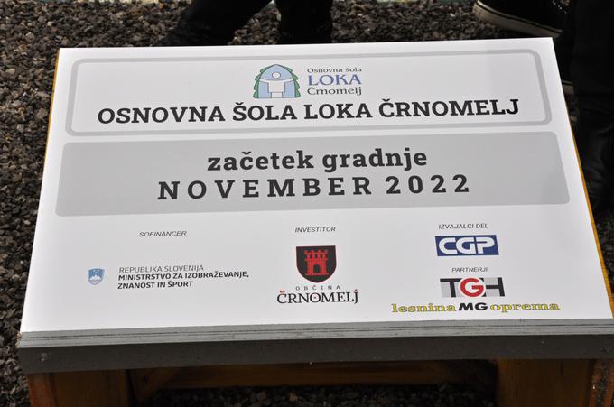 Osnovna šola Črnomelj, Loka, temeljni kamen, gradnja | Foto: STA