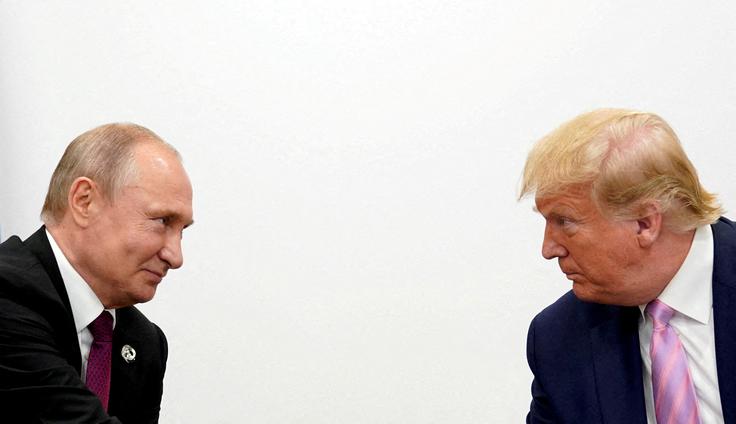 Donald Trump je glede srečanja s Putinom prejšnji teden dejal, da bo mirovni sporazum med Rusijo in Ukrajino vključeval nekaj izmenjave ozemlja. | Foto: Reuters