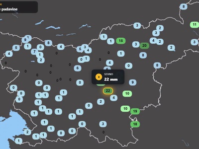 Danes in jutri plohe in nevihte, na zahodu še kar na suhem #animacija