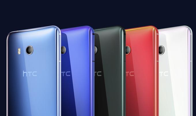 Zgornja cena bo veljala za "navadni" HTC U 11 s štirimi gigabajti pomnilnika RAM in 64 gigabajti prostora za shranjevanje podatkov. Na nekaterih trgih bo kupcem na voljo tudi malce bolj nabrita različica s šestimi gigabajti pomnilnika RAM in dvojno količino prostora (128 GB). | Foto: HTC
