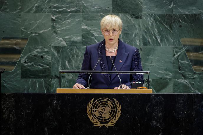 Nataša Pirc Musar | Predsednica republike Nataša Pirc Musar je v svojem govoru posredno kritizirala ukrepe ZDA proti sodnikom Mednarodnega kazenskega sodišča (ICC), vključno s Slovenko Beti Hohler, pa tudi druge politike trenutnih oblasti v Washingtonu, ki odstopajo od mednarodnih sporazumov in financiranja agencij Združenih narodov. | Foto Reuters