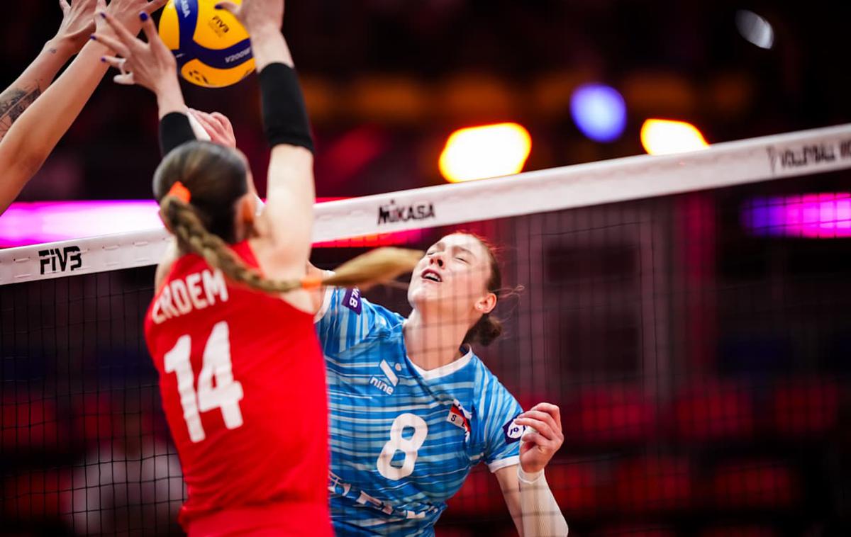 slovenska ženska odbojkarska reprezentanca : Turčija, svetovno prvenstvo | Slovenke so v osmini finala v prvem in tretjem nizu dodobra namučile Turkinje. | Foto Volleyball World