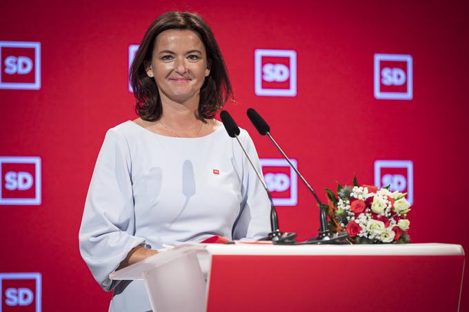 Predsednica SD Tanja Fajon je dejala, da ima Karl Erjavec v tem trenutku več možnosti od Jožeta P. Damijana, da postane kandidat za mandatarja. | Foto: STA ,