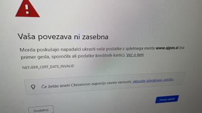 Kaj se je dogajalo z Ajpesovo spletno stranjo?