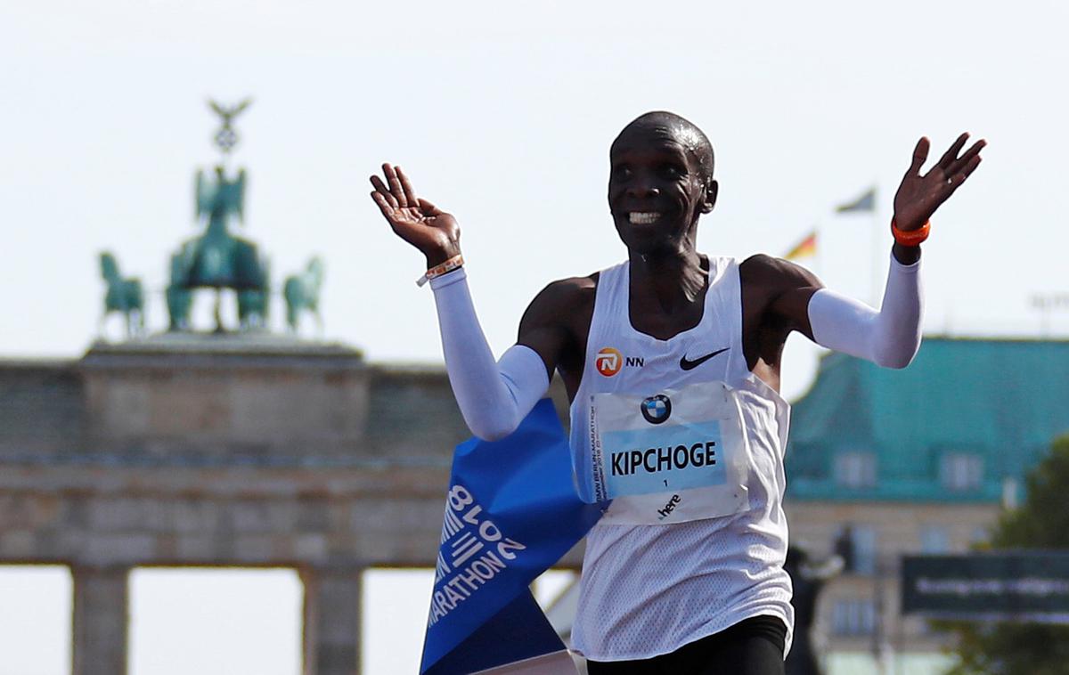 Eliud Kipchoge | Eliud Kipchoge je v Berlinu postavil novi svetovni rekord. | Foto Reuters
