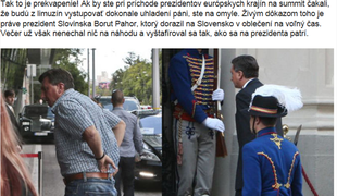 Pahor v zguljenih kavbojkah in supergah presenetil politike