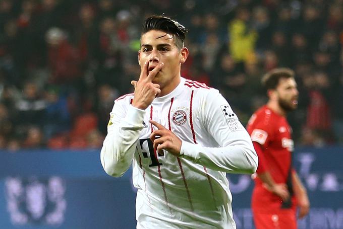 James Rodriguez je v preteklosti osvajal evropske naslove z Realom. Zdaj lahko to stori z Bayernom. | Foto: Reuters