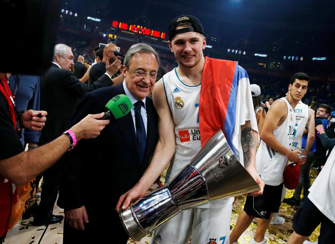 Florentino Perez in Luka Dončić. | Foto: Reuters