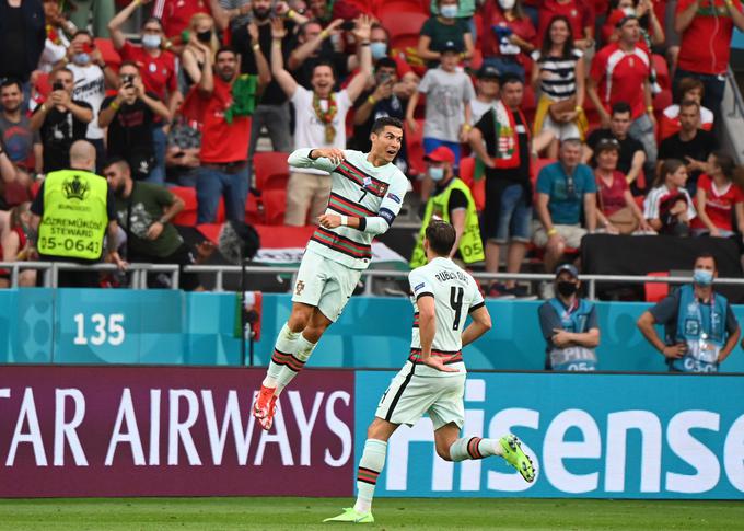 Portugalski kapetan se je med strelce uvrstil še na petem zaporednem evropskem prvenstvu! | Foto: Reuters