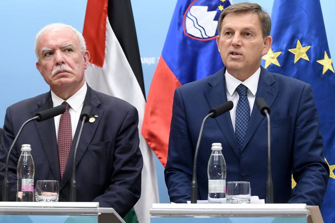 Cerar in Al Malki | Zunanji minister Miro Cerar je napovedal, da si bo Slovenija še naprej prizadevala za priznanje Palestine kot neodvisne države. | Foto STA