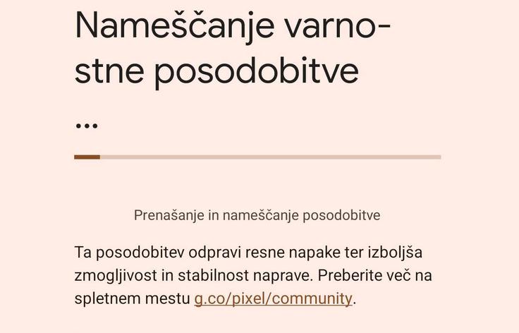 Nameščanje Googlove majske varnostne posodobitve za operacijski sistem Android | Foto: Posnetek  zaslona