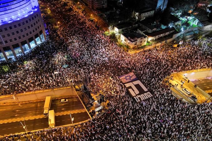 Protest v središču Tel Aviva | Foto: Reuters