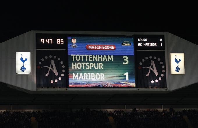 Maribor je pred devetimi leti izgubil na gostovanju v Londonu, takrat je Tottenham igral še na znamenitem stadionu White Hart Lane, z 1:3. | Foto: Reuters