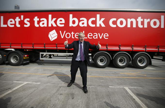 "Vzemimo nazaj nadzor," zagovorniki brexita, med katerimi je tudi nekdanji župan Londona Boris Johnson, pihajo na dušo tistim, ki menijo, da ima London premalo besede pri odločanju o britanskih zadevah. | Foto: Reuters