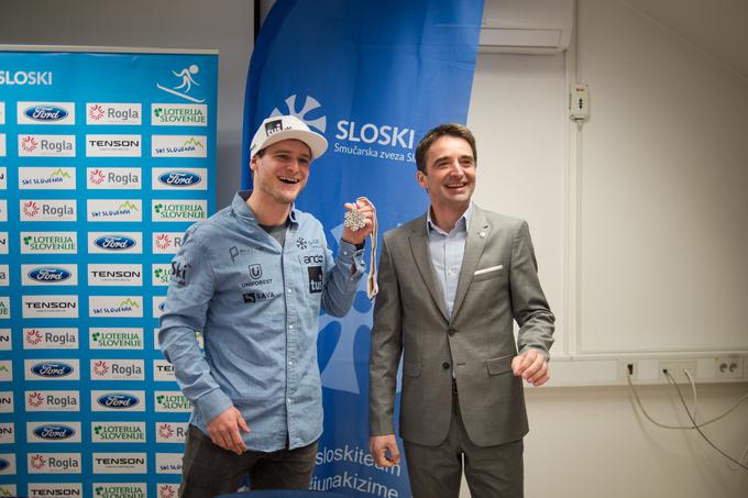 Franci Petek, direktor Smučarske zveze Slovenije je poudaril, da nobena medalja ni samoumevna. | Foto: Anže Petkovšek/Sportida