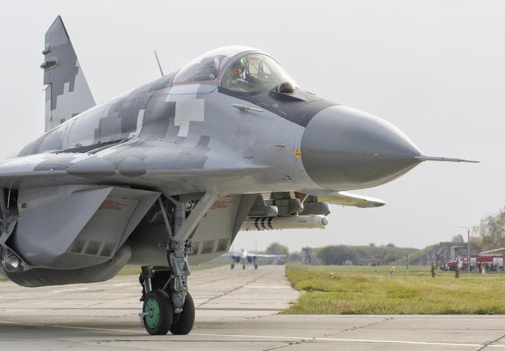 Ukrajinsko letalo MiG-29, lovsko letalo starejše generacije, ki je v ukrajinski vojaški letalski floti zelo pogosto. | Foto: Guliverimage