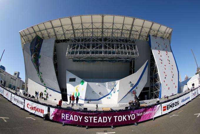 Olimpijske prizorišče v Tokiu, na katerem bodo potekale plezalne preizkušnje. | Foto: Getty Images
