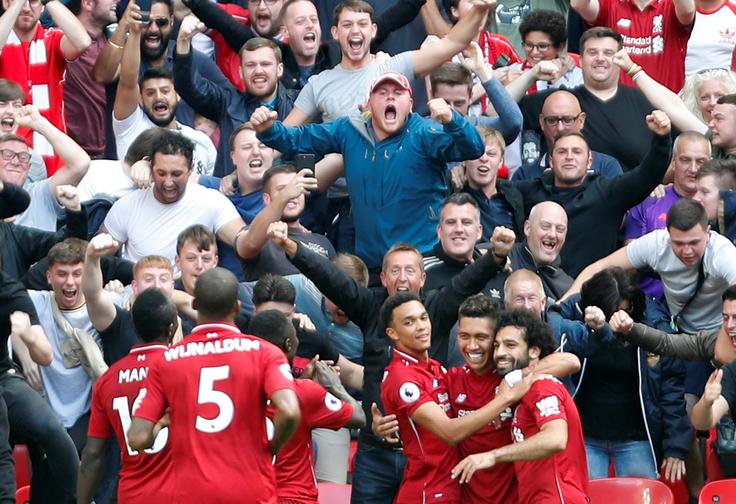 Liverpoolu, ki se je poleti okrepil z vratarjem Allisonom Beckerjem in zveznim igralcem Nabyjem Keito, gre v tej sezoni kot po maslu. | Foto: Reuters