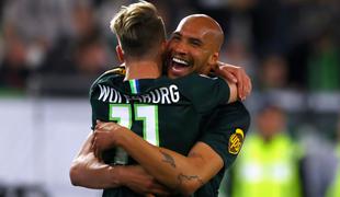 Wolfsburg v izdihljajih preprečil zmagoslavje Eintrachtu