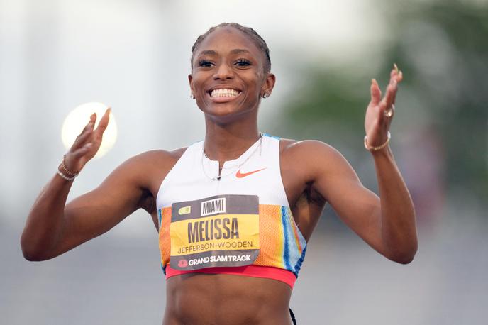 Melissa Jefferson-Wooden | Američanka Melissa Jefferson-Wooden je s časom 10,73 sekunde dosegla najboljši izid sezone v teku na 100 metrov. | Foto Reuters