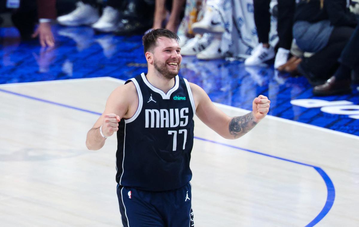 Luka Dončić | Luka Dončić se je v finalu lige NBA prvič veselil. | Foto Reuters
