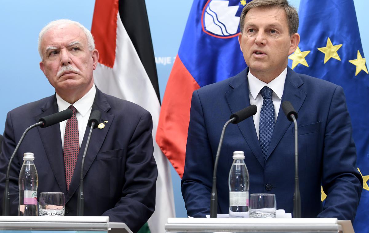 Cerar in Al Malki | Zunanji minister Miro Cerar je napovedal, da si bo Slovenija še naprej prizadevala za priznanje Palestine kot neodvisne države. | Foto STA