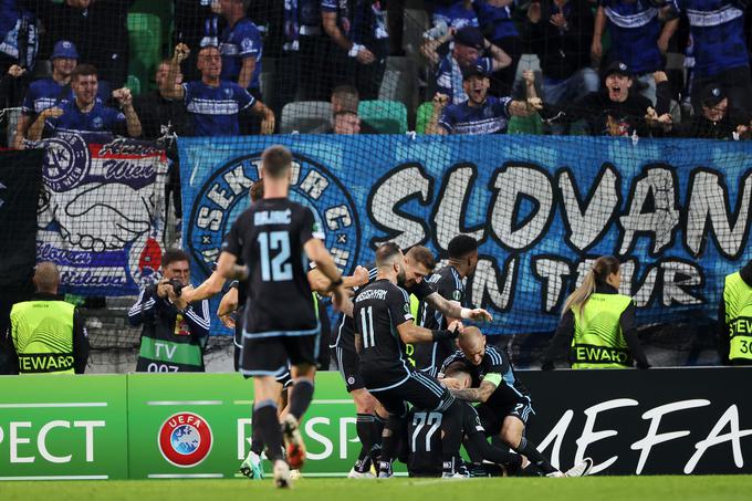 Slovan Bratislava ima zdaj v skupini A šest točk, sledita Lille s štirimi, Klaksvik z eno. Olimpija Ljubljana je brez točke na zadnjem mestu. | Foto: www.alesfevzer.com