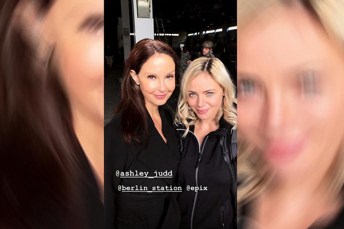 Katarina Čas, Ashley Judd | Katarina je fotografijo z Ashley Judd delila v "storyjih" na Instagramu. | Foto Instagram