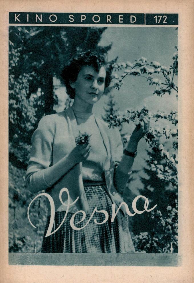 Vesna je doživela tudi uspeh na prvem festivalu jugoslovanskega filma v Pulju, kjer je leta 1954 prejela kar pet nagrad, tudi za najboljši film. | Foto: NUK