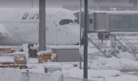 Na letališčih v Nemčiji in na Otoku težave zaradi snega in ledu