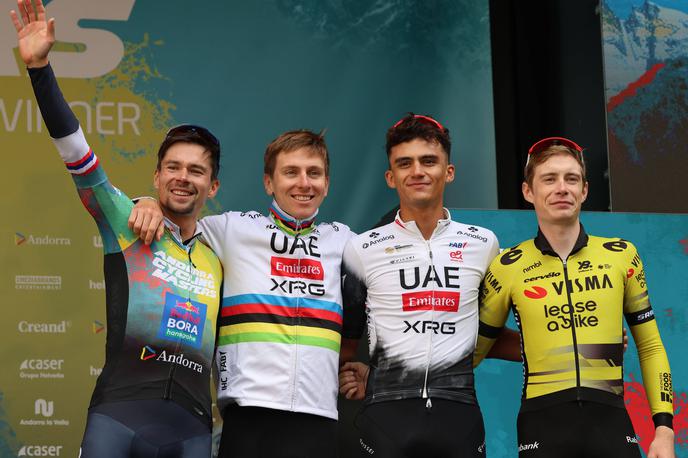 Tadej Pogačar Primož Roglič del Toro Vingegaard Andora | Primož Roglič je zmagovalec zvezdniškega kolesarskega dogodka v Andori. | Foto Guliverimage