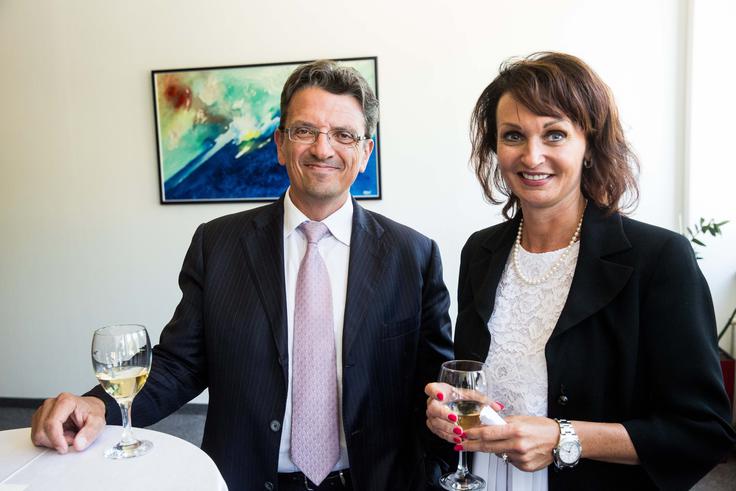 Cimos Glavni izvršni direktor DUTB Imre Balogh in predsednica uprave SDH Lidia Glavina | Foto: Vid Ponikvar