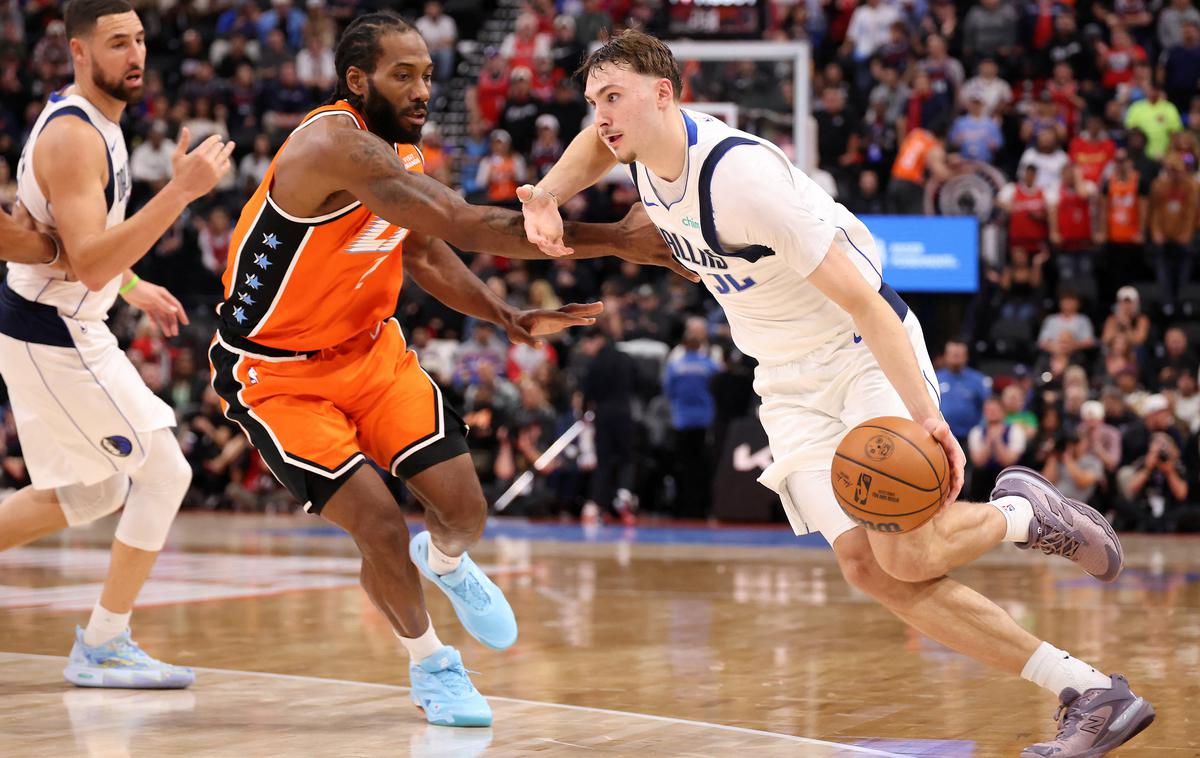 Cooper Flagg, Dallas Mavericks | Novinec Cooper Flagg je blestel ob zmagi proti Clippersom. | Foto Reuters
