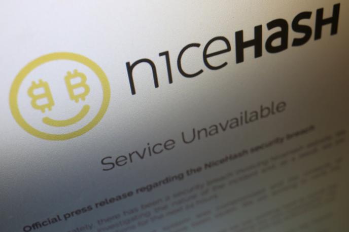 Nicehash | Takole je bila dva tedna po napadu videti spletna stran nicehash.com. Na njej je pisalo: Storitev ni na voljo. | Foto Reuters