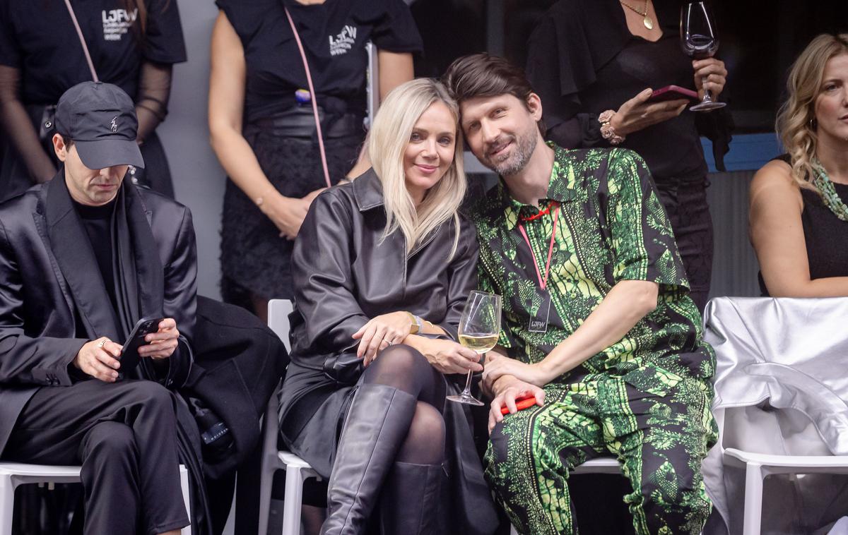 LJFW 2025 | Katarina Čas v družbi Tomaža Miheliča. | Foto Sandi Fišer