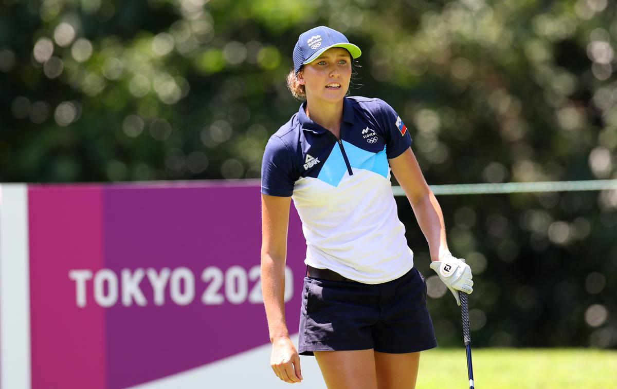 Pia Babnik olimpijske igre Tokio | Pia Babnik je prva Slovenka na olimpijskem golf turnirju. Prvi tekmovalni dan je končala na 23. mestu. | Foto Reuters