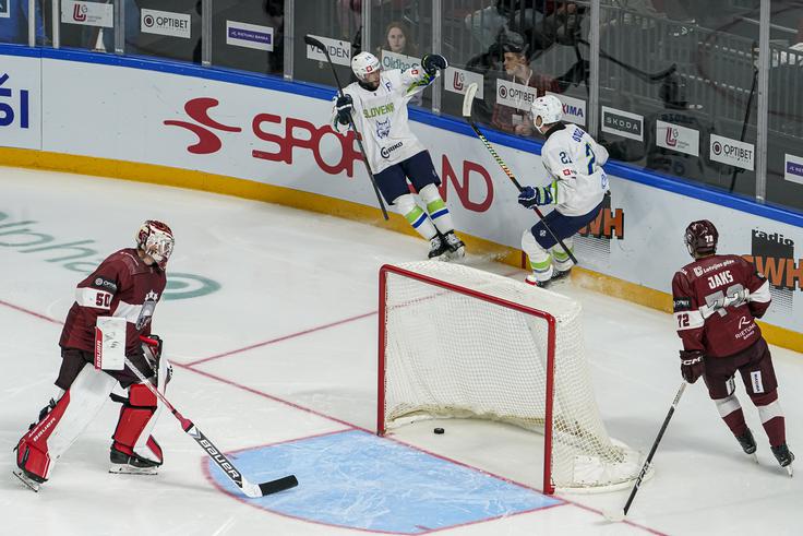 slovenska hokejska reprezentanca : Latvija | Foto: LHF