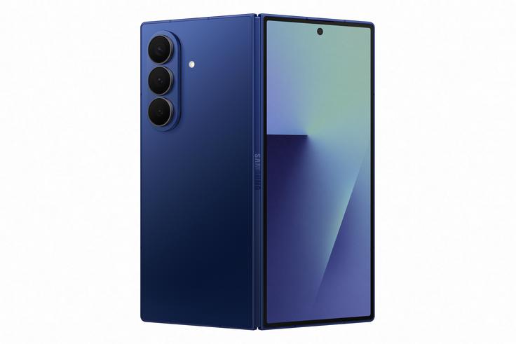 Najzmogljivejši Samsungov pregibni pametni telefon Samsung Galaxy Z Fold7 v modri barvi | Foto: Samsung