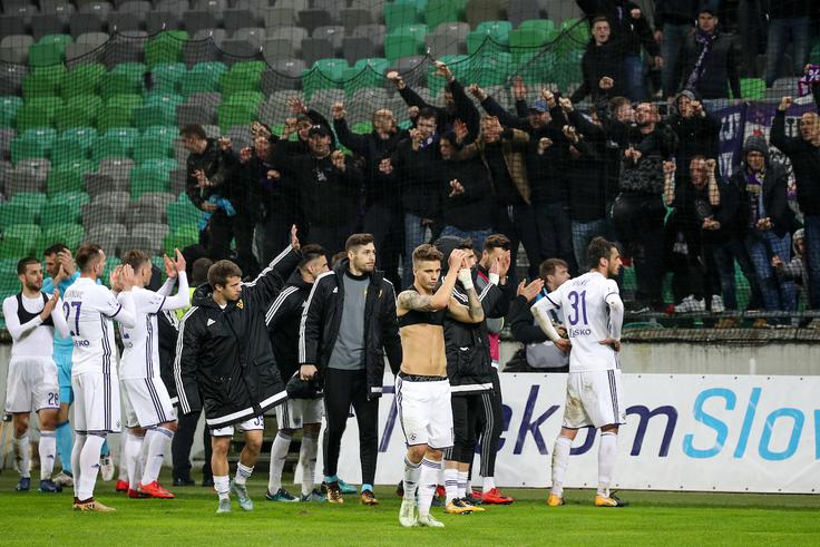 Na južni tribuni je bilo okrog 450 pripadnikov navijaške skupine Viole. | Foto: Matic Klanšek Velej/Sportida