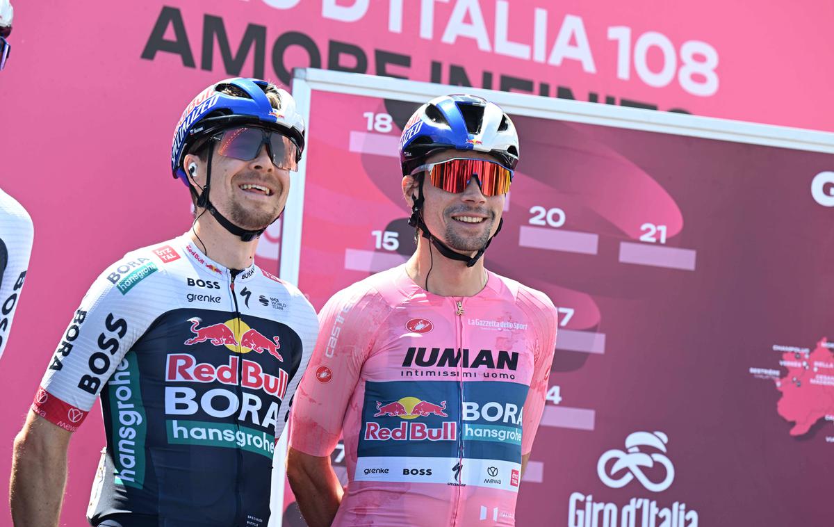 Primož Roglič Jan Tratnik | Jan Tratnik in Primož Roglič bosta danes na medijskem dnevu ekipe Red Bull - BORA - hansgrohe na španskem otoku Majorka predstavila svoj tekmovalni program za sezono 2026. | Foto Guliverimage