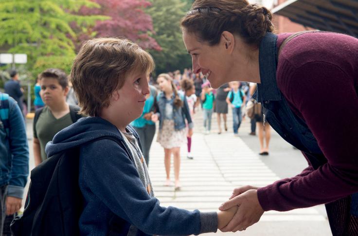 Julia Roberts in Jacob Tremblay v prizoru iz filma. | Foto: promocijsko gradivo