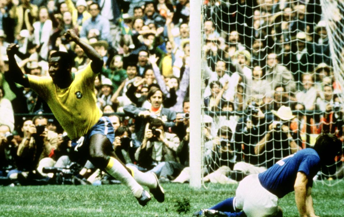 Pele SP 1970 | Brazilec Pele je svoj tretji naslov svetovnega prvaka kronal z zadetkom v finalu proti Italiji. | Foto Reuters