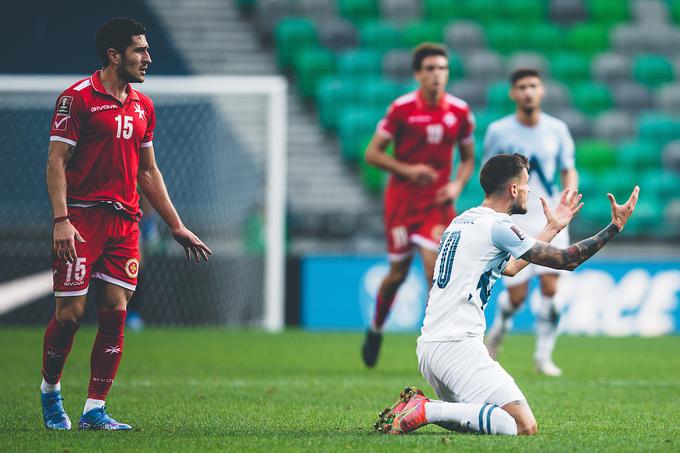 Slovenski nogometaši so na dvoboju z Malto usmerili v okvir vrat tekmeca le tri strele. | Foto: Grega Valančič/Sportida