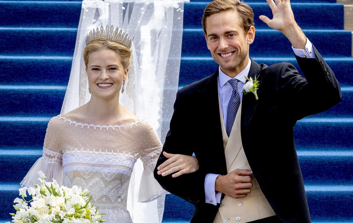 Princess Marie Caroline, poroka, princesa Marie Caroline, Lihtenštajn | Mladoporočenca, lichtensteinska princesa Marie Caroline in njen mož Leopold Maduro Vollmer | Foto Guliverimage