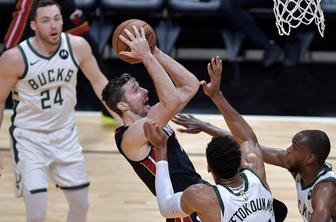 Nesrečen poraz Dragića, Antetokounmpo dosegel nov mejnik