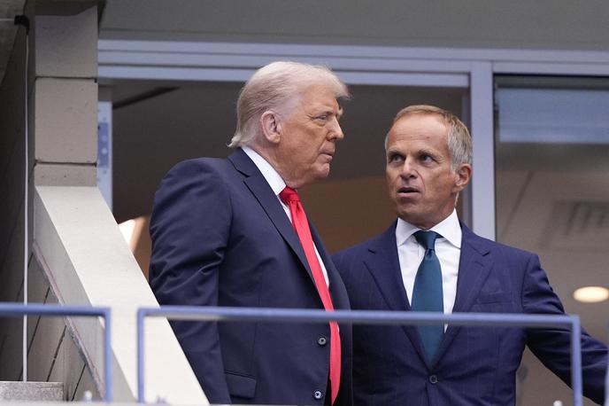 Donald Trump in Jean-Frederic Dufour | Donald Trump in švicarska zvezna predsednica Karin Keller-Sutter v telefonskem pogovoru 31. julija letos nista našla skupnega jezika. Bo šefu švicarskega Rolexa Jean-Fredericu Dufourju uspelo z osebnim stikom s Trumpom izpogajati boljši carinski sporazum z ZDA? | Foto Reuters