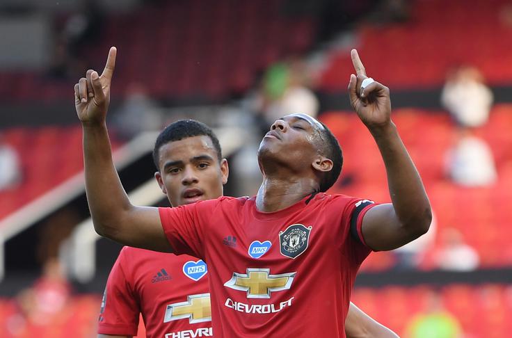 Anthony Martial je dosegel vse tri zadetke rdečih vragov. | Foto: Reuters
